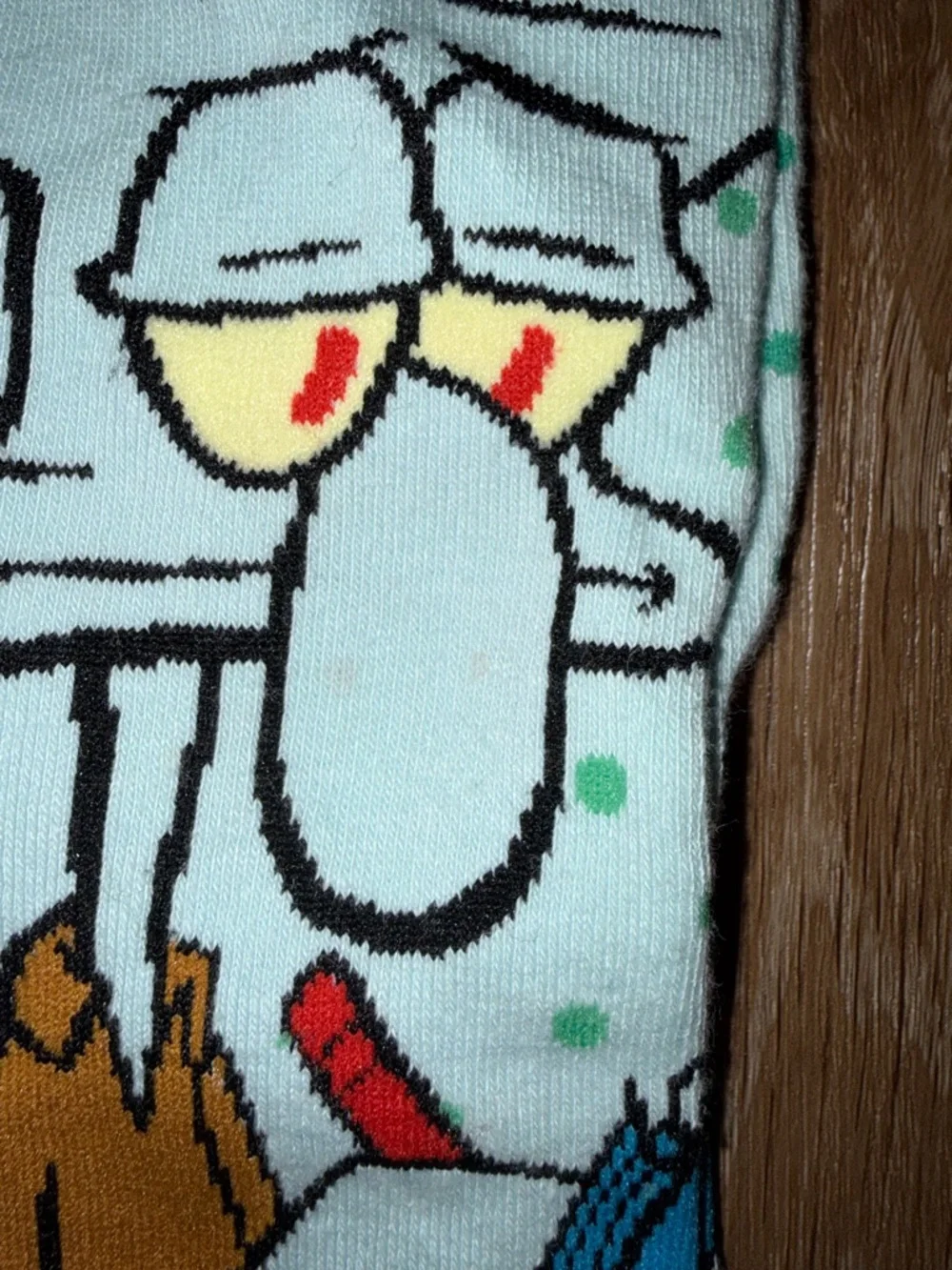 Odd Sox Nickelodeon Squidward Sponge From Bob Men’s Crew Socks Size 8-12 New